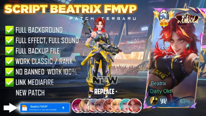 Script Skin Beatrix FMVP Kelra No Password MediaFire | Full Effect Voice | Patch Terbaru