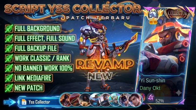Revamp Script Yss Collector - Lone Destructor No Password | Full Effect Voice Patch Terbaru