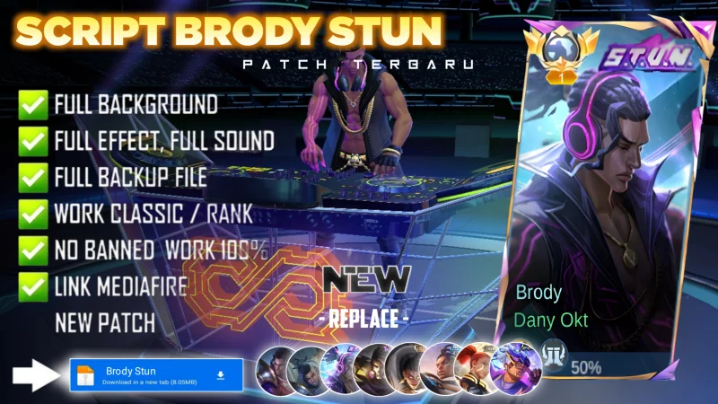 Script Skin Brody Stun Brody No Password MediaFire _ Full Effect Voice _ Patch Terbaru