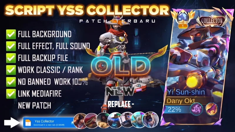 OLD Script Skin Yss Collector - Lone Destructor No Password | Full Effect Voice Patch Terbaru