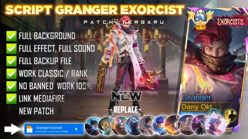New Update! Script Skin Granger Exorcist Granger No Password | Patch Terbaru | Full Effect & Voice