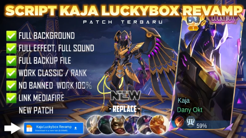 Script Skin Kaja Luckybox Revamp Skyblocker No Password | Full Effect Voice | Patch Terbaru