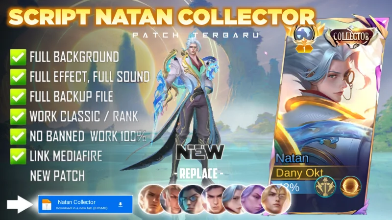 New Update! Script Skin Natan Collector Tidal Lord No Password | Patch Terbaru | Full Effect & Voice