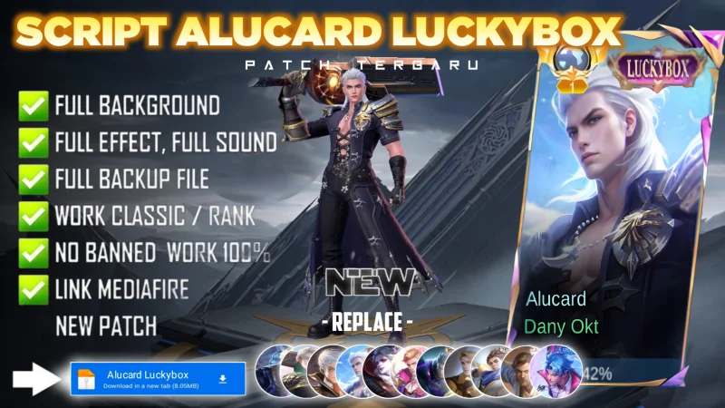 Script Skin Alucard Luckybox Child of the Fall No Password | Full Effect Voice | Patch Terbaru