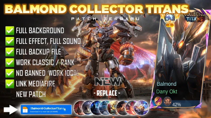 Script Skin Balmond Collector Titans Vulcan Lionhear No Password | Full Effect Voice | Patch Terbaru